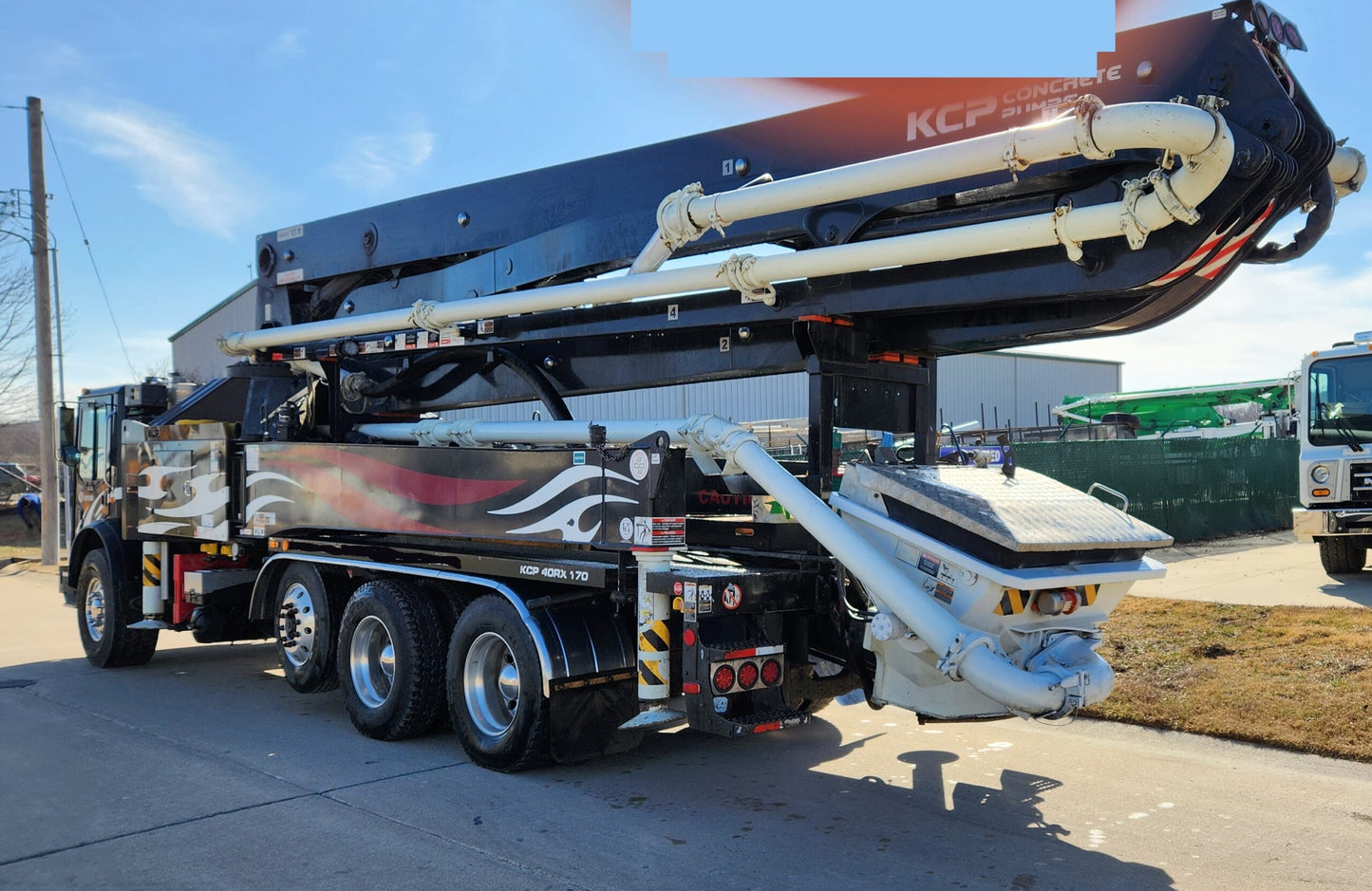 2019 KCP 40m concrete pump on 2019 Mack TE64 truck