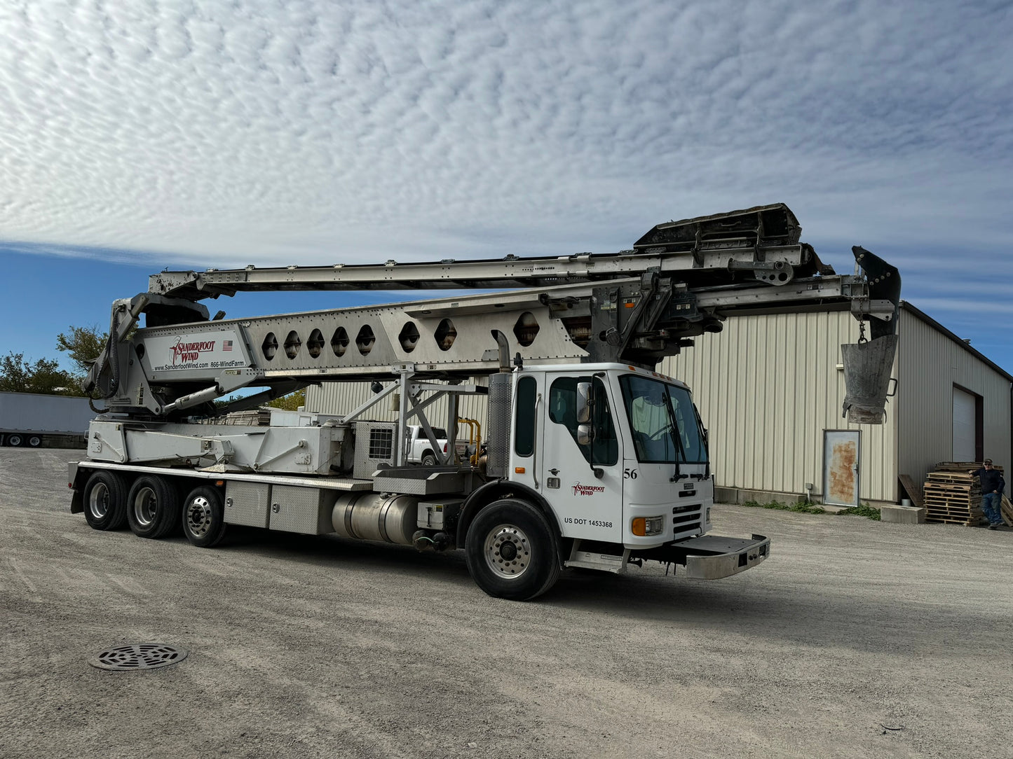 2008 Putzmeister TB-110 Telebelt Conveyor On 2007 American LaFrance Condor Truck
