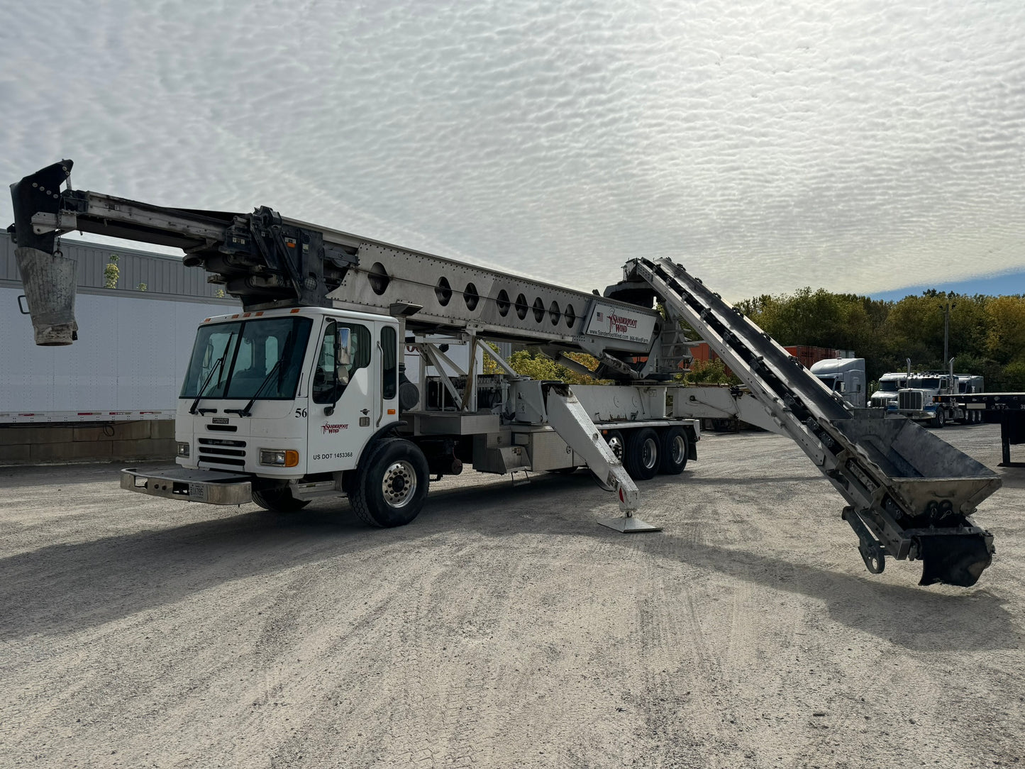 2008 Putzmeister TB-110 Telebelt Conveyor On 2007 American LaFrance Condor Truck