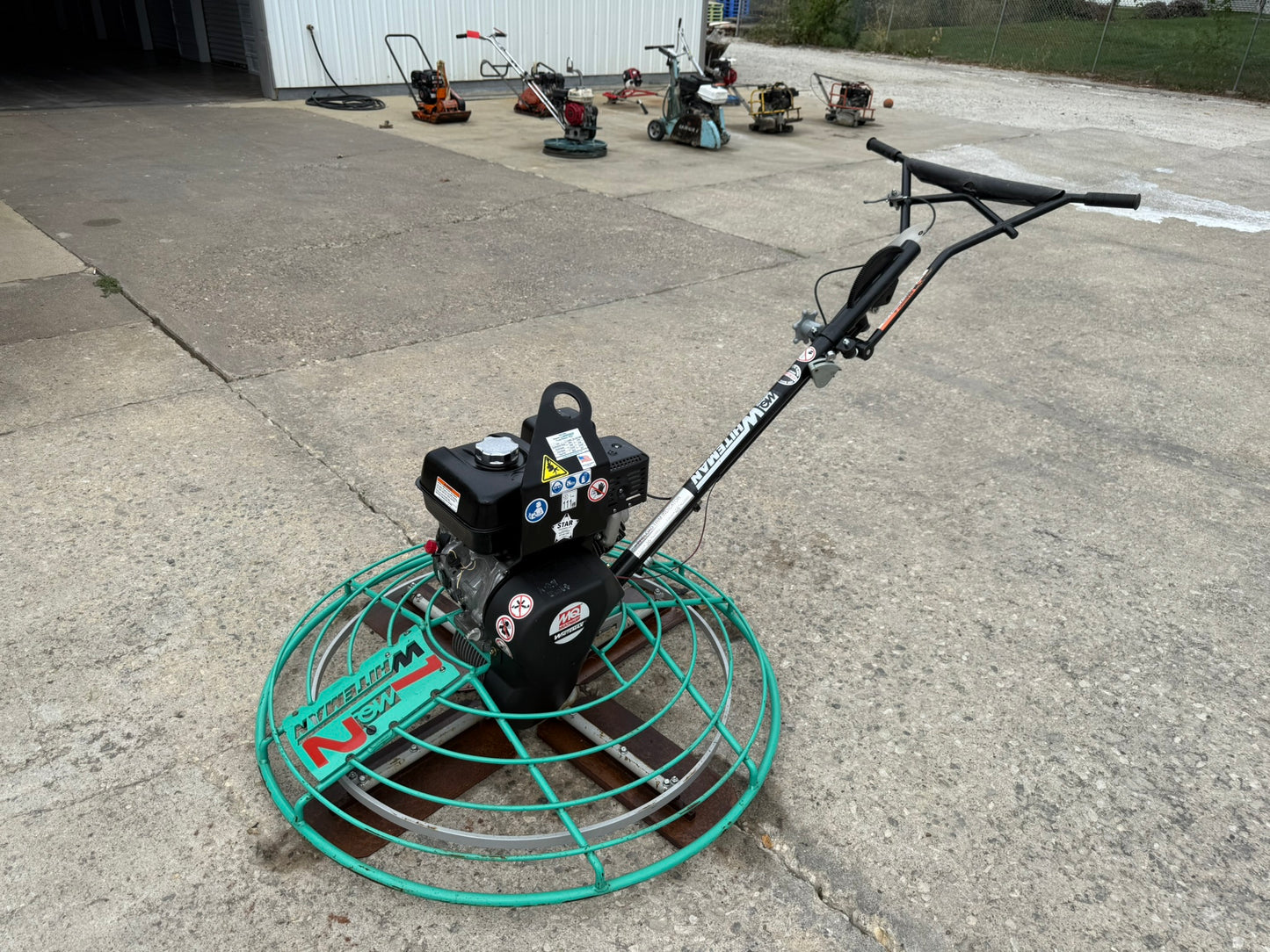 walk-behind concrete power trowel