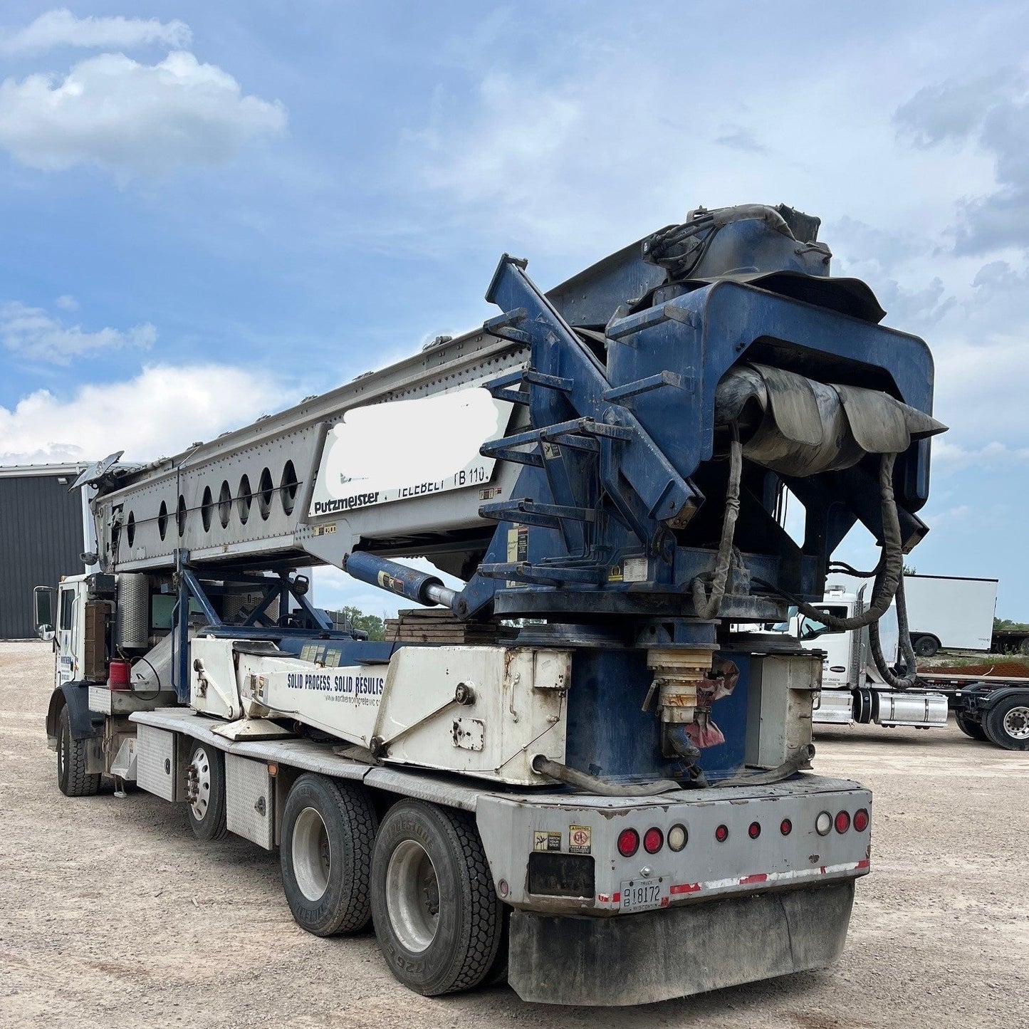 2015 Putzmeister TB110 Concrete Conveyor On 2015 Mack MRU613 8x4