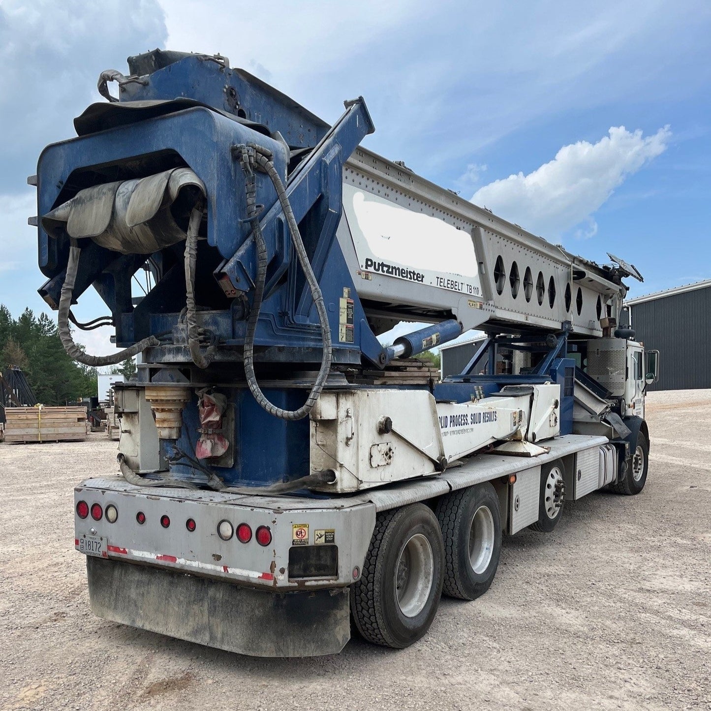 2015 Putzmeister TB110 Concrete Conveyor On 2015 Mack MRU613 8x4