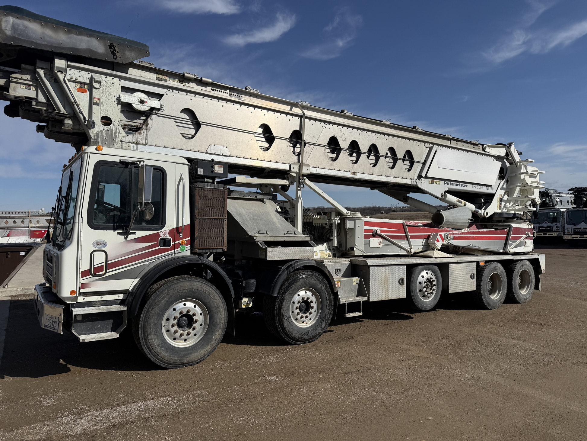 2019 Putzmeister TB-110 Telebelt Conveyor On 2020 Mack TE64 10x4 Truck