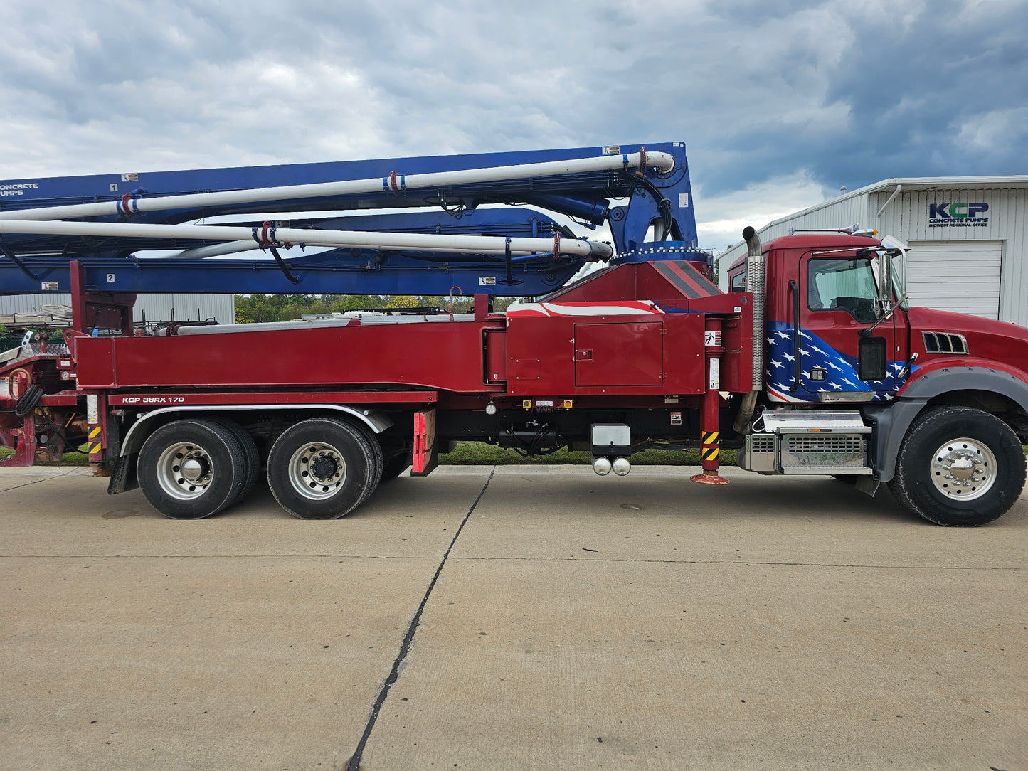 2021 KCP 38m on 2021 Mack Granite Concrete Pump Truck