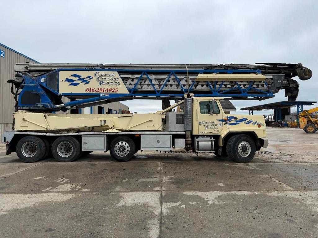 2001 Putzmeister Telebelt TB105 Mounted on 2001 HME 8x4 Truck