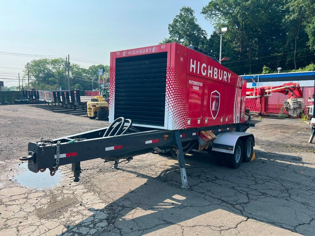 2021 Putzmeister BSA 14000 Trailer Mounted Concrete Pump