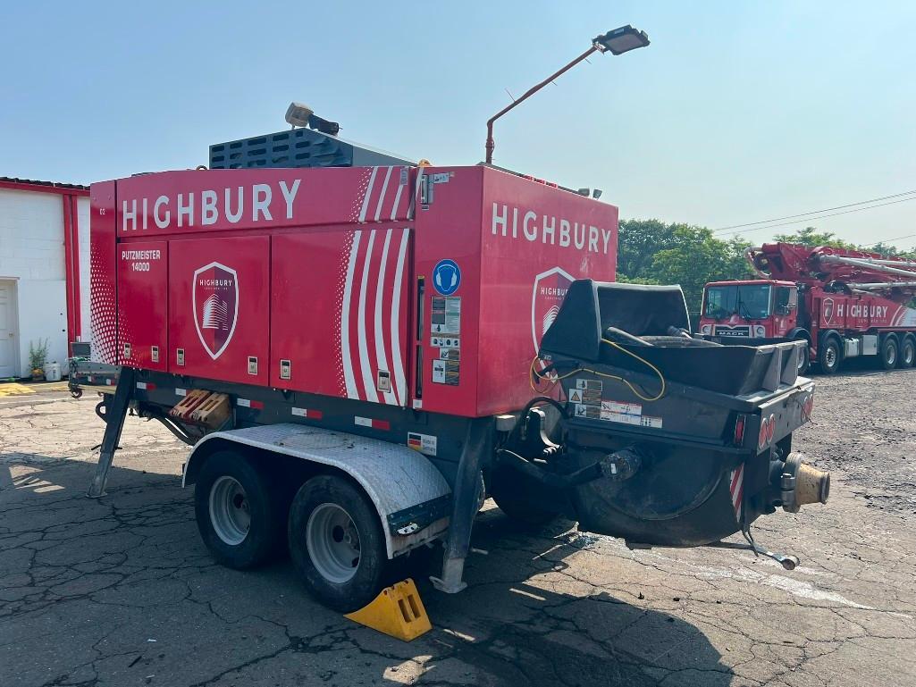 2021 Putzmeister BSA 14000 Trailer Mounted Concrete Pump