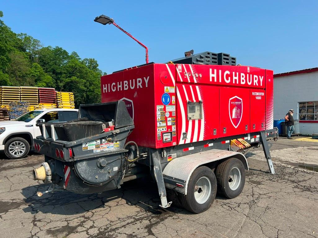 2021 Putzmeister BSA 14000 Trailer Mounted Concrete Pump