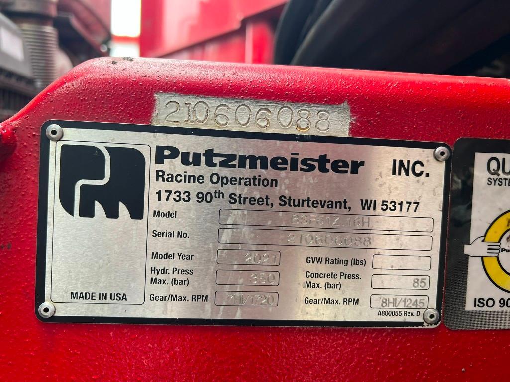 2021 Putzmeister 51m on 2020 Mack Terrapro Concrete Pump Truck