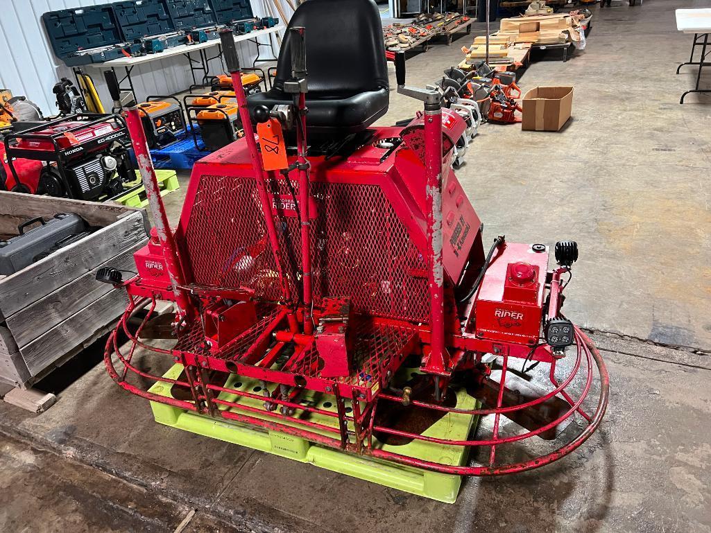 ride-on concrete power trowel