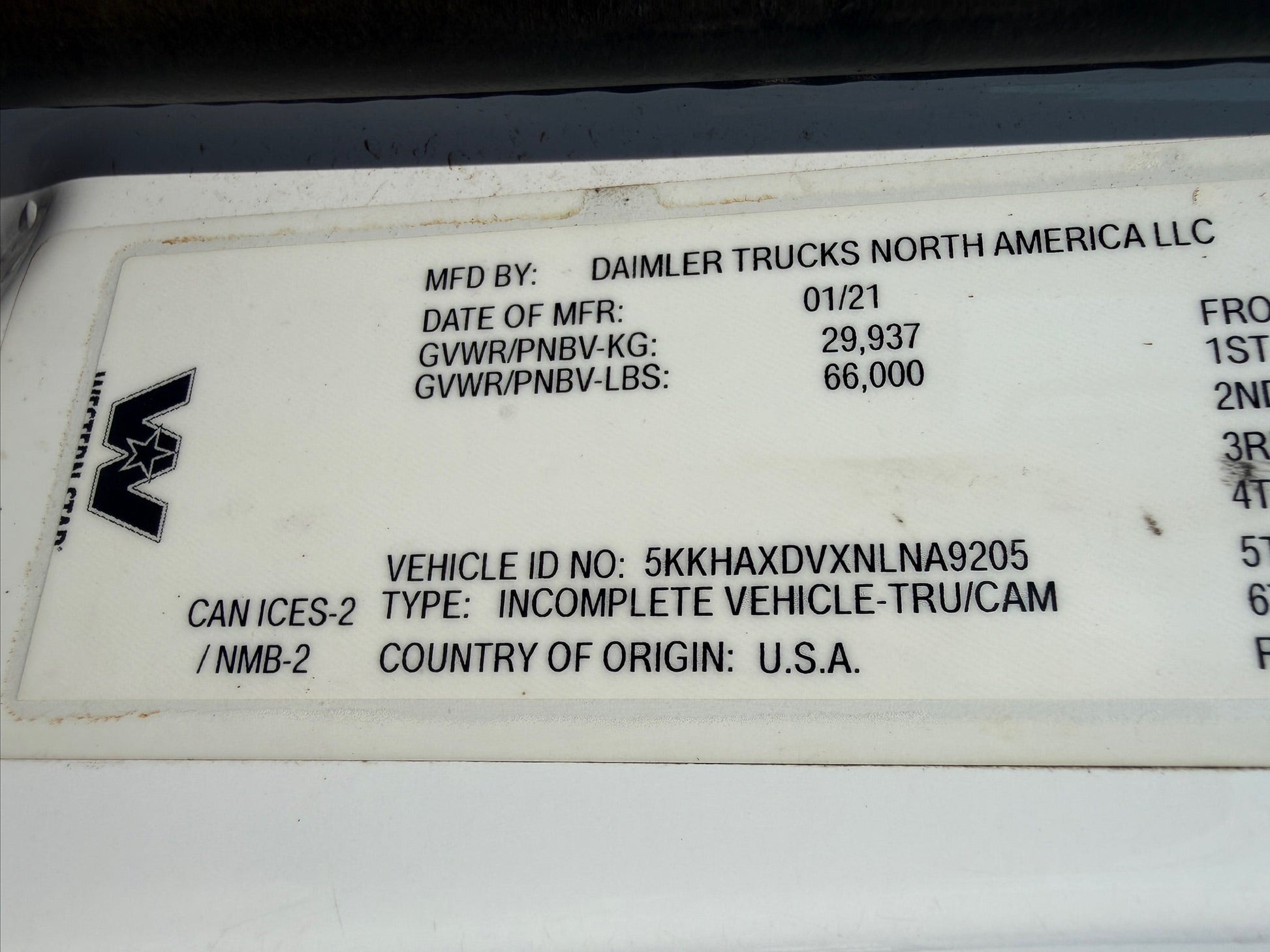 2021 Copma 450.5 Knuckle Boom Mounted on 2022 Western Star 4700SB Truck