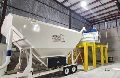 Fully Automated Concrete Block Manufacturing Line (MEC-140 ELEKTRO) + Robotic Palletizing + Wrapping + Batching & Mixing System