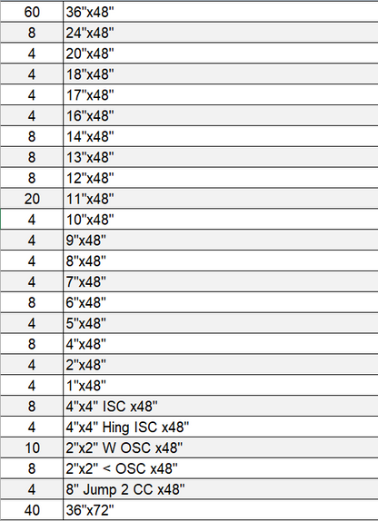 4' Set of Smooth Aluminum Concrete Forms